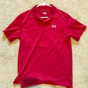 Small Red Under Armor Collard Shirt